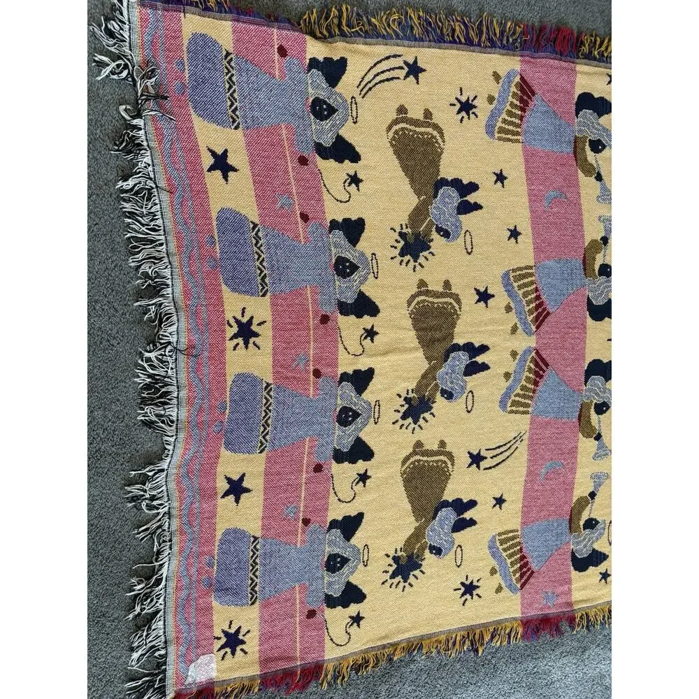 Crown Crafts Flying Angels Stars Halo's Woven Throw blanket 45